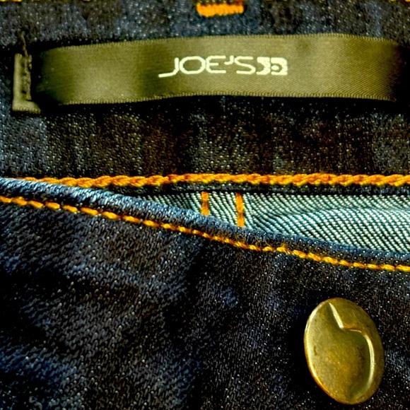 Joe's Icon Mid Rise Boot Cut Denim Jeans Clean Hem Dark Blue Lisa Wash Size 32 - Picture 12 of 12